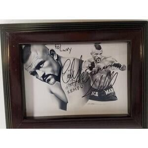 Framed Signed Picture MMA Fighter Chuck Liddell Autograph Vintage UFC Champion